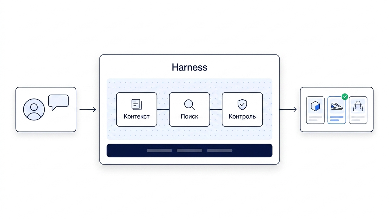 Harness превращает запрос покупателя в точный выбор с учётом контекста, каталога и правил